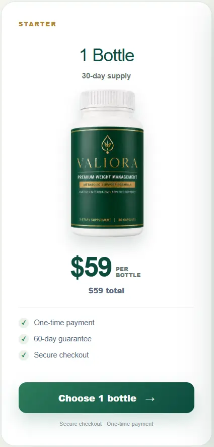 Valiora 1 Bottle