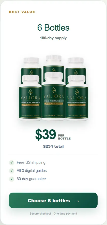 Valiora - 6 Bottle